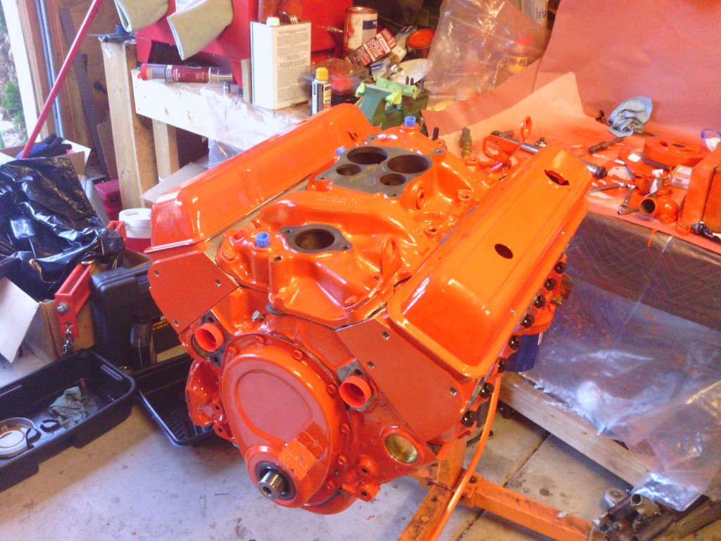 The 350ci Small Block is now assembled!